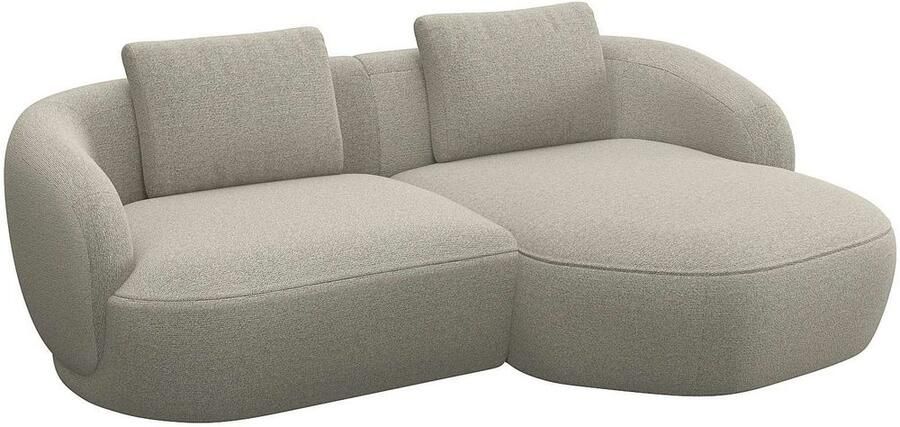 FLEXLUX Zithoek Torino rond L-vorm bankhoek met recamière longchair-sofa - Foto 3