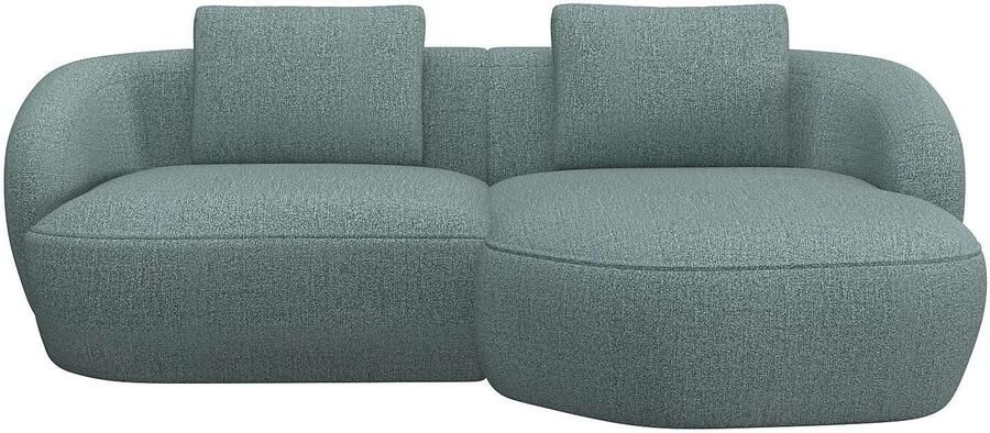 FLEXLUX Zithoek Torino rond L-vorm bankhoek met recamière longchair-sofa - Foto 4