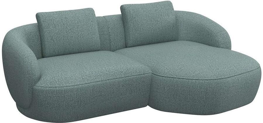 FLEXLUX Zithoek Torino rond L-vorm bankhoek met recamière longchair-sofa - Foto 2