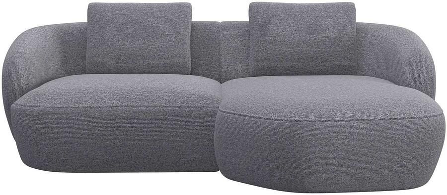 FLEXLUX Zithoek Torino rond L-vorm bankhoek met recamière longchair-sofa - Foto 4