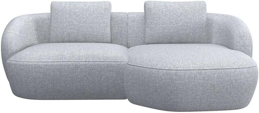 FLEXLUX Zithoek Torino rond L-vorm bankhoek met recamière longchair-sofa - Foto 4
