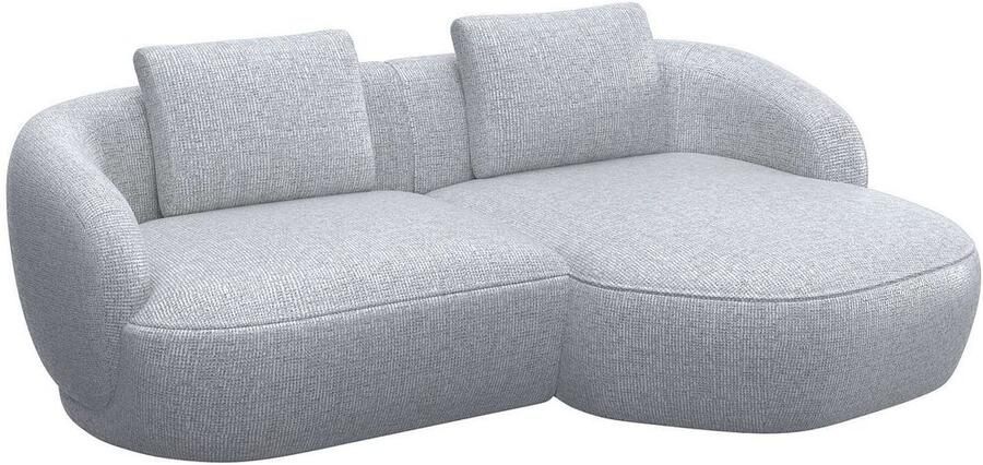 FLEXLUX Zithoek Torino rond L-vorm bankhoek met recamière longchair-sofa - Foto 2