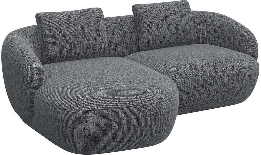 FLEXLUX Zithoek Torino rond L-vorm bankhoek met recamière longchair-sofa