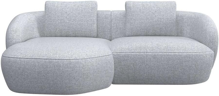 FLEXLUX Zithoek Torino rond L-vorm bankhoek met recamière longchair-sofa - Foto 4