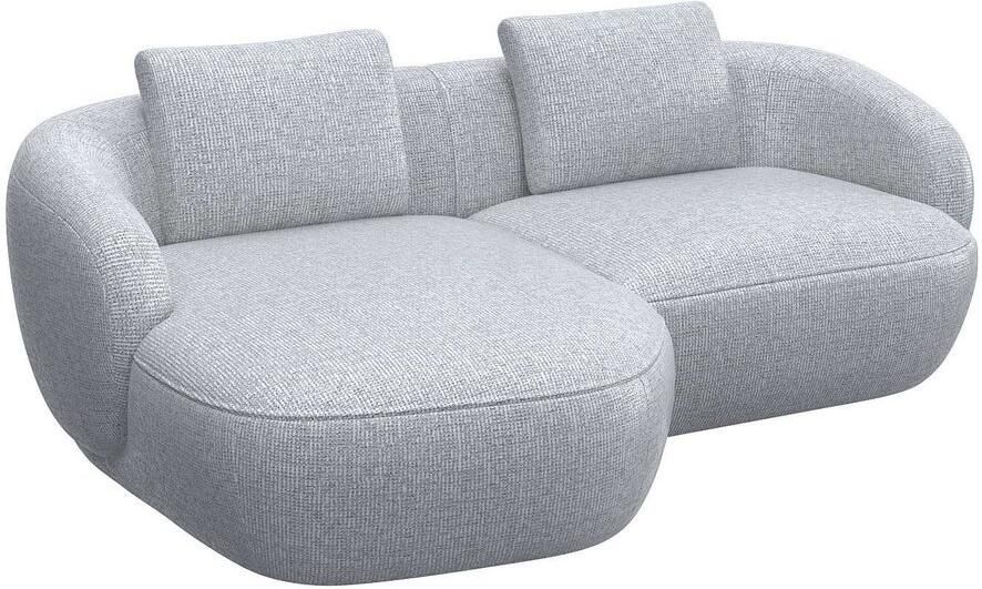 FLEXLUX Zithoek Torino rond L-vorm bankhoek met recamière longchair-sofa