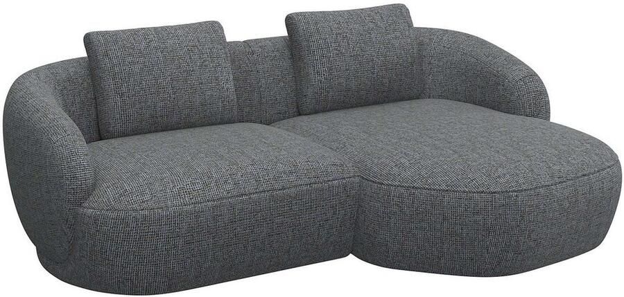 FLEXLUX Zithoek Torino rond L-vorm bankhoek met recamière longchair-sofa - Foto 2
