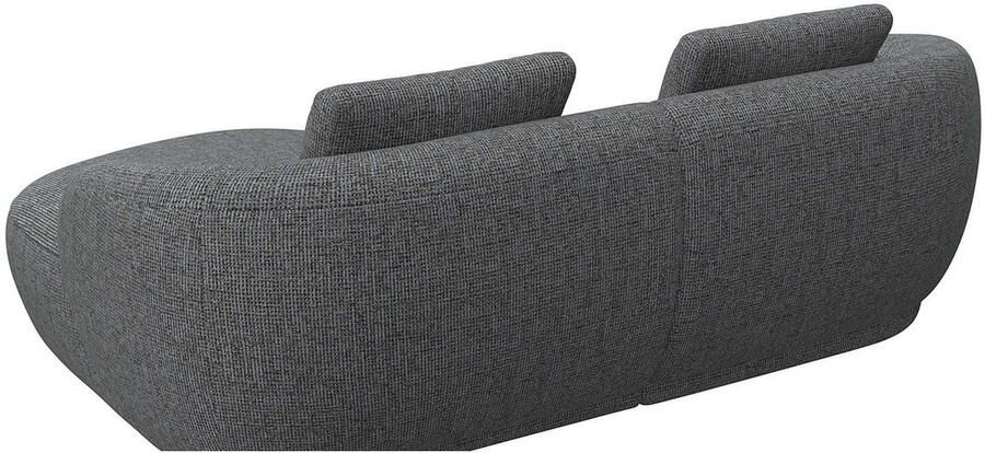 FLEXLUX Zithoek Torino rond L-vorm bankhoek met recamière longchair-sofa - Foto 3
