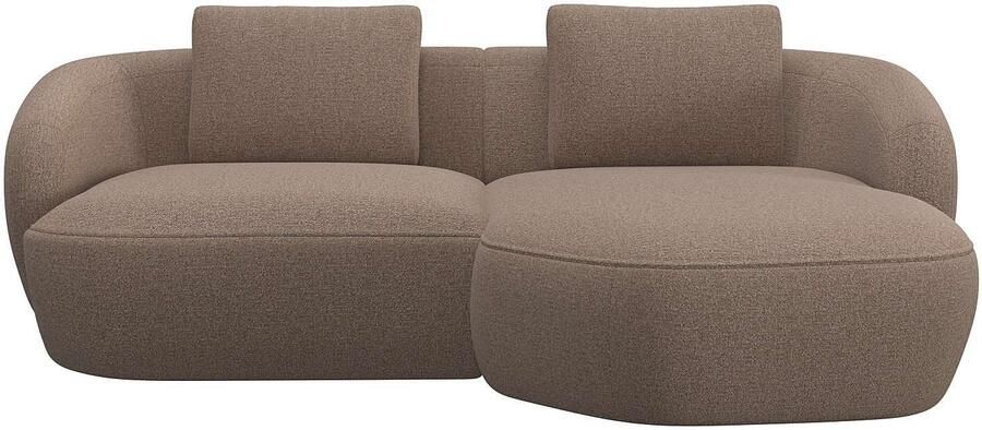 FLEXLUX Zithoek Torino rond L-vorm bankhoek met recamière longchair-sofa - Foto 4