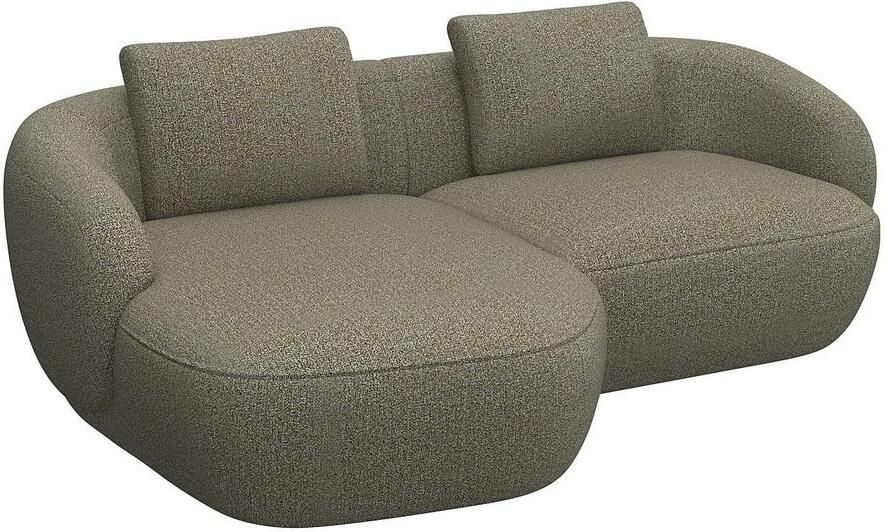 FLEXLUX Zithoek Torino rond L-vorm bankhoek met recamière longchair-sofa