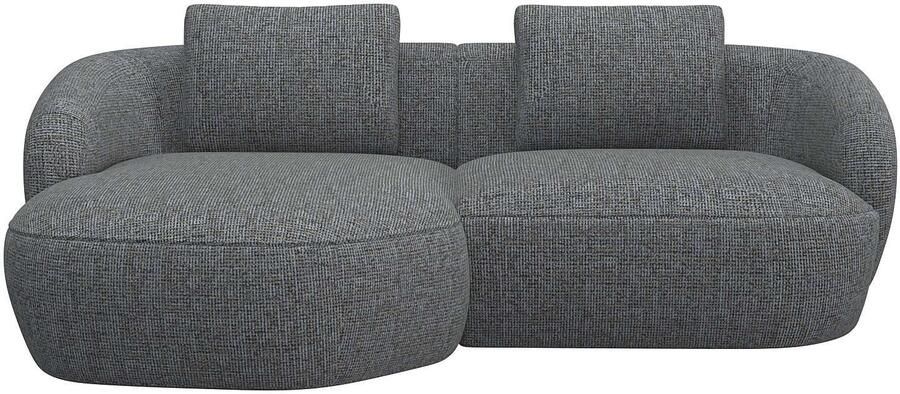 FLEXLUX Zithoek Torino rond L-vorm bankhoek met recamière longchair-sofa - Foto 4