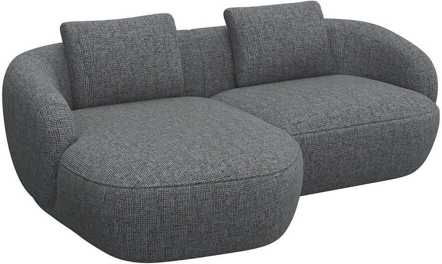 FLEXLUX Zithoek Torino rond L-vorm bankhoek met recamière longchair-sofa