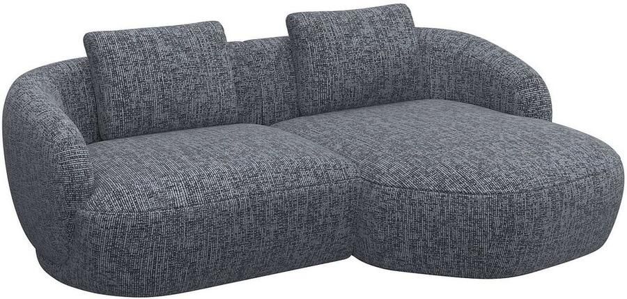 FLEXLUX Zithoek Torino rond L-vorm bankhoek met recamière longchair-sofa - Foto 2