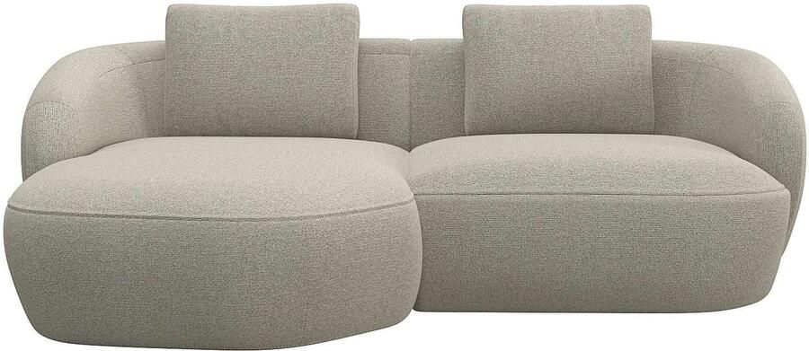 FLEXLUX Zithoek Torino rond L-vorm bankhoek met recamière longchair-sofa - Foto 4