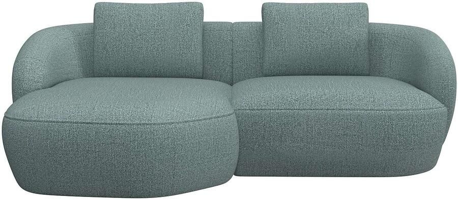 FLEXLUX Zithoek Torino rond L-vorm bankhoek met recamière longchair-sofa - Foto 4