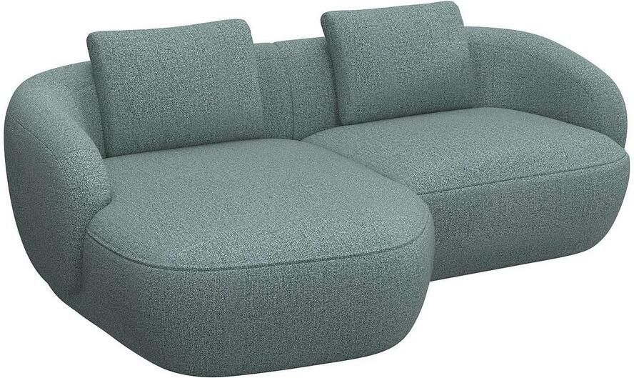 FLEXLUX Zithoek Torino rond L-vorm bankhoek met recamière longchair-sofa