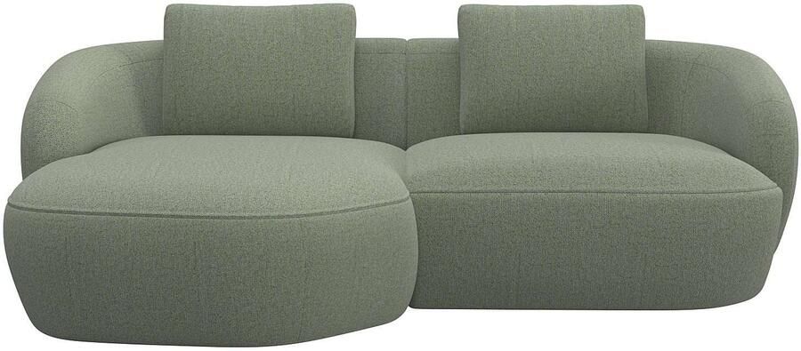FLEXLUX Zithoek Torino rond L-vorm bankhoek met recamière longchair-sofa - Foto 4