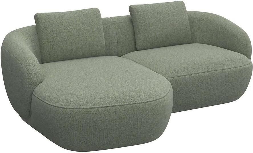 FLEXLUX Zithoek Torino rond L-vorm bankhoek met recamière longchair-sofa