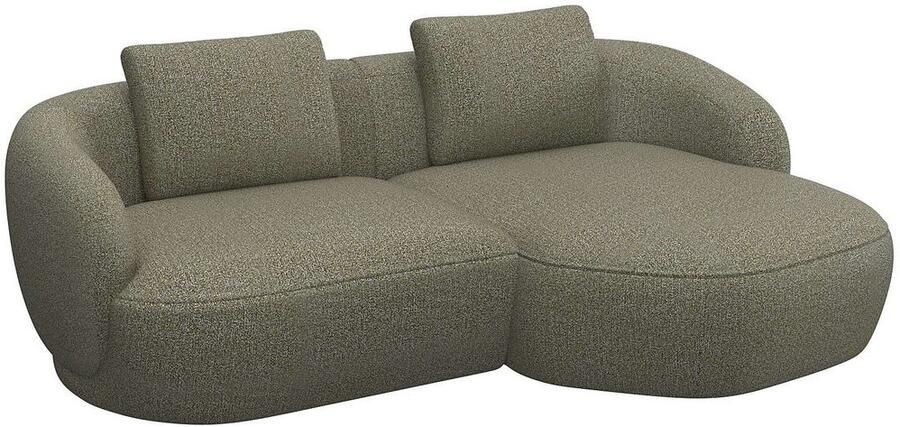 FLEXLUX Zithoek Torino rond L-vorm bankhoek met recamière longchair-sofa - Foto 2