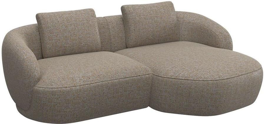 FLEXLUX Zithoek Torino rond L-vorm bankhoek met recamière longchair-sofa - Foto 2