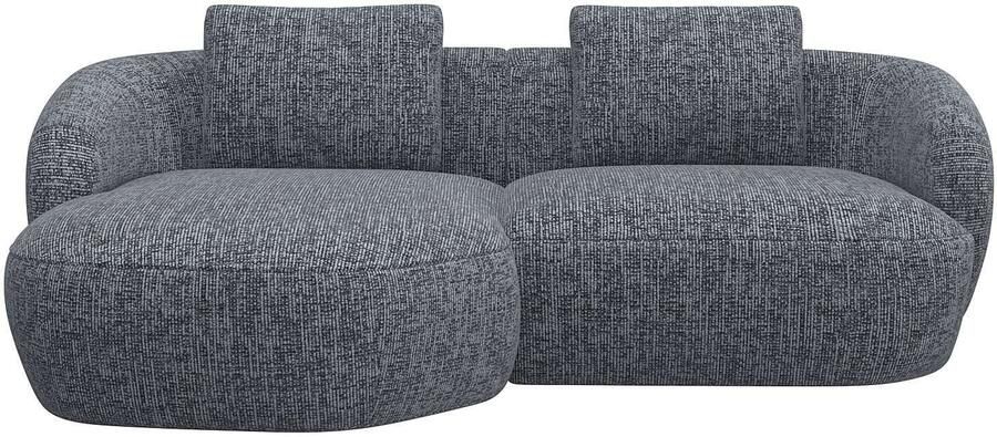 FLEXLUX Zithoek Torino rond L-vorm bankhoek met recamière longchair-sofa - Foto 4