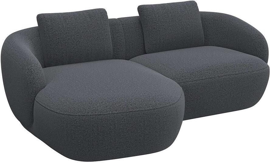 FLEXLUX Zithoek Torino rond L-vorm bankhoek met recamière longchair-sofa
