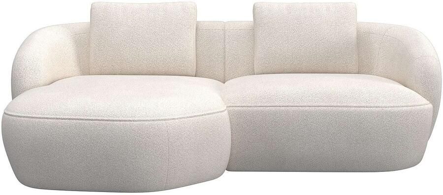 FLEXLUX Zithoek Torino rond L-vorm bankhoek met recamière longchair-sofa - Foto 4