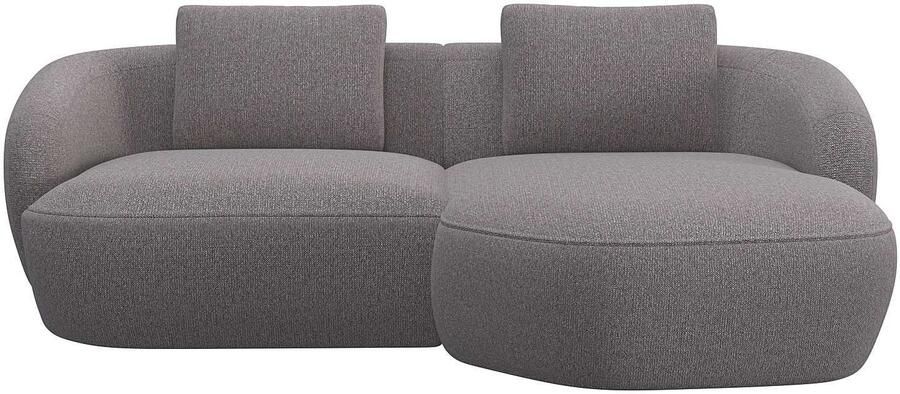 FLEXLUX Zithoek Torino rond L-vorm bankhoek met recamière longchair-sofa - Foto 4