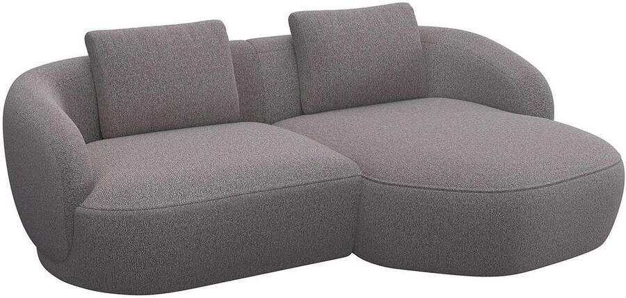FLEXLUX Zithoek Torino rond L-vorm bankhoek met recamière longchair-sofa - Foto 3