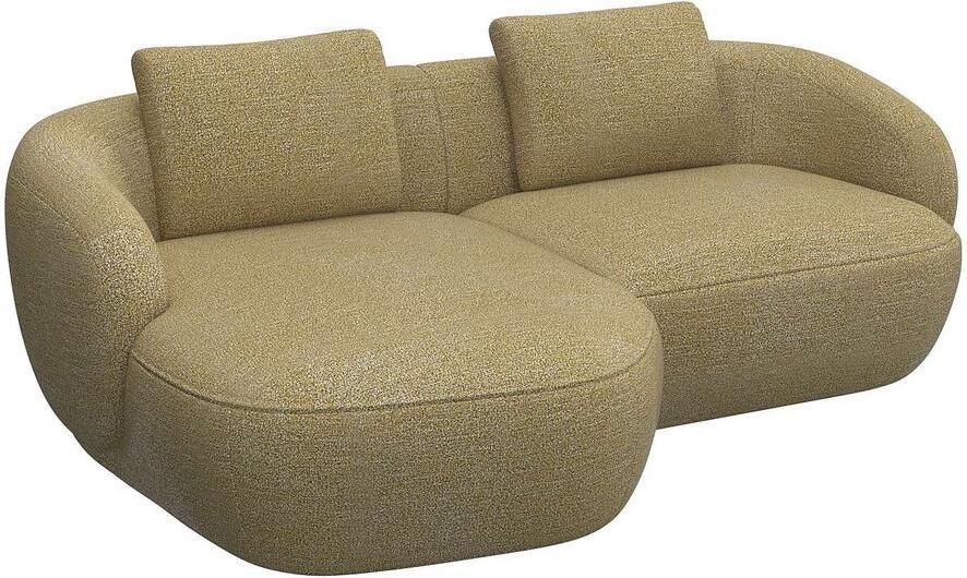 FLEXLUX Zithoek Torino rond L-vorm bankhoek met recamière longchair-sofa