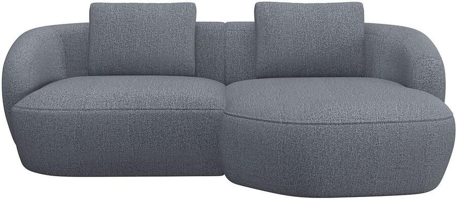 FLEXLUX Zithoek Torino rond L-vorm bankhoek met recamière longchair-sofa - Foto 4