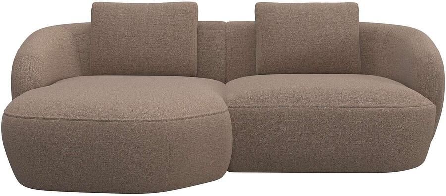 FLEXLUX Zithoek Torino rond L-vorm bankhoek met recamière longchair-sofa - Foto 4