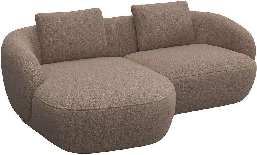 FLEXLUX Zithoek Torino rond L-vorm bankhoek met recamière longchair-sofa