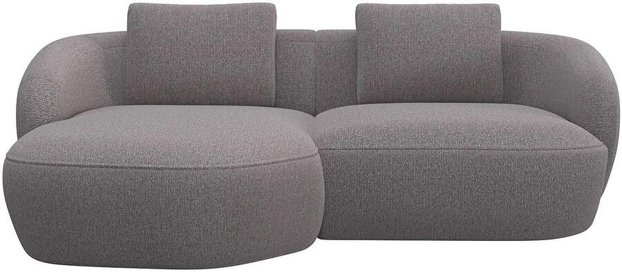 FLEXLUX Zithoek Torino rond L-vorm bankhoek met recamière longchair-sofa - Foto 4