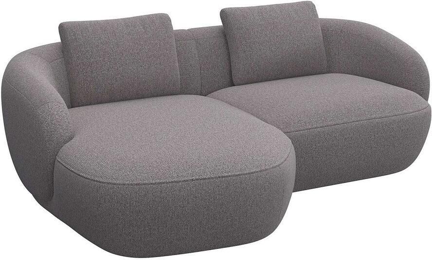 FLEXLUX Zithoek Torino rond L-vorm bankhoek met recamière longchair-sofa