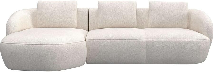 FLEXLUX Zithoek Torino rond L-vorm bankhoek met recamière longchair-sofa - Foto 4