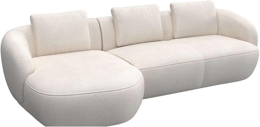 FLEXLUX Zithoek Torino rond L-vorm bankhoek met recamière longchair-sofa - Foto 2