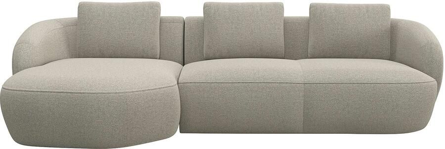 FLEXLUX Zithoek Torino rond L-vorm bankhoek met recamière longchair-sofa - Foto 4