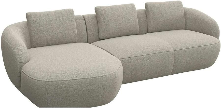 FLEXLUX Zithoek Torino rond L-vorm bankhoek met recamière longchair-sofa - Foto 2