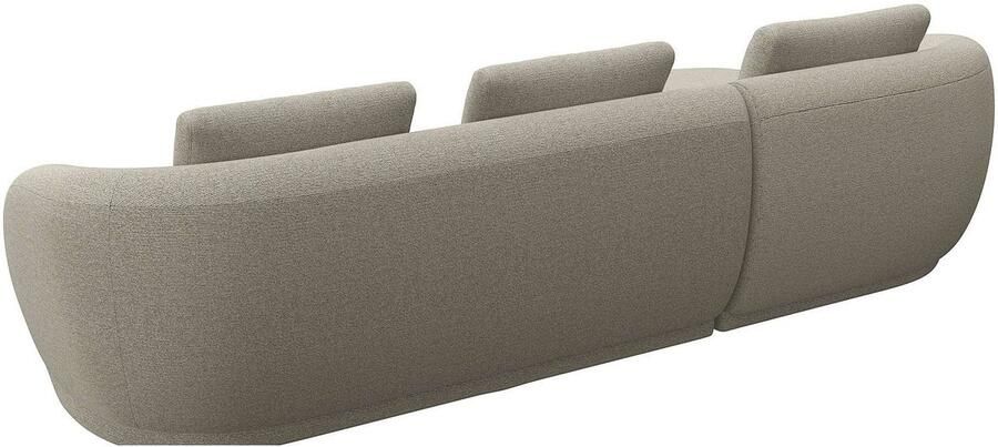 FLEXLUX Zithoek Torino rond L-vorm bankhoek met recamière longchair-sofa - Foto 3