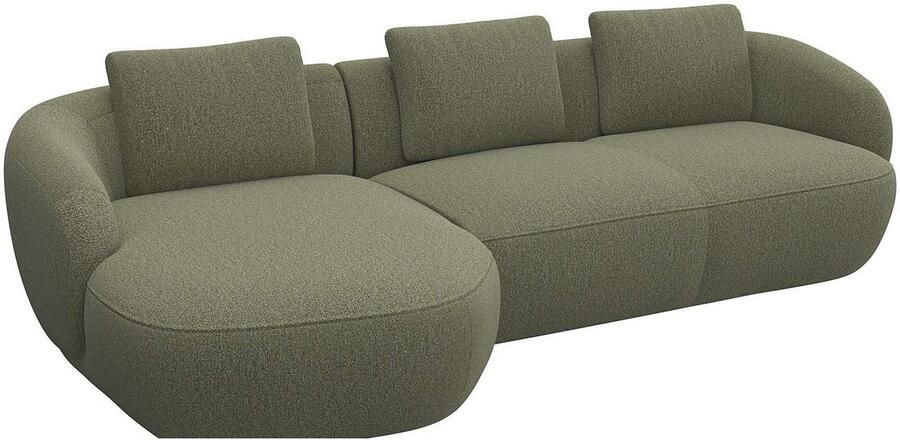FLEXLUX Zithoek Torino rond L-vorm bankhoek met recamière longchair-sofa - Foto 2