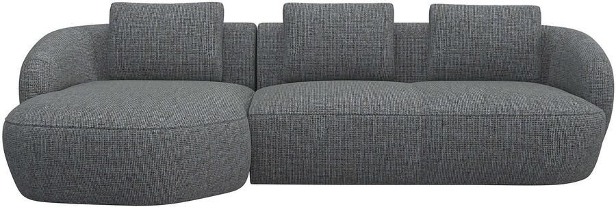 FLEXLUX Zithoek Torino rond L-vorm bankhoek met recamière longchair-sofa - Foto 4