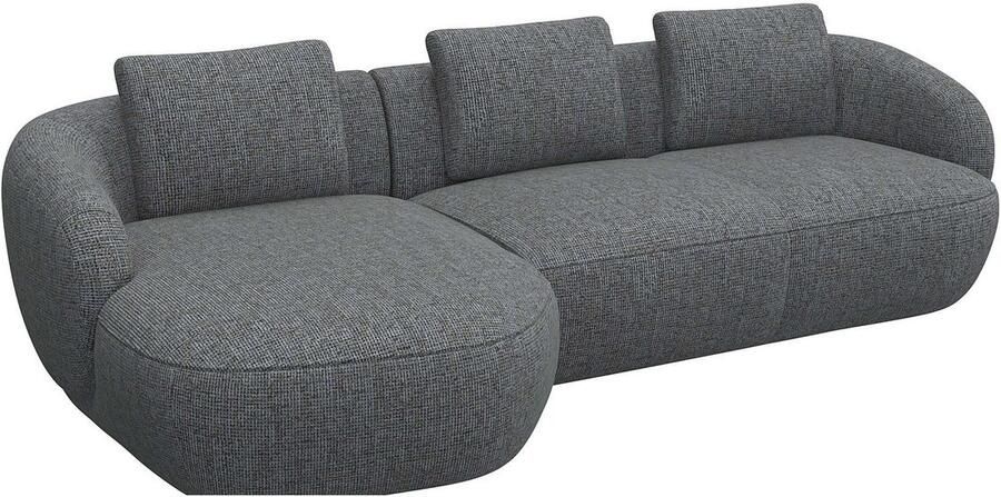 FLEXLUX Zithoek Torino rond L-vorm bankhoek met recamière longchair-sofa - Foto 2