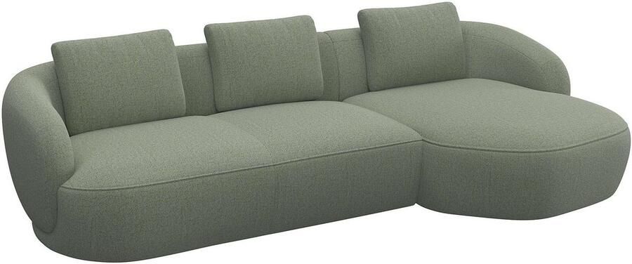 FLEXLUX Zithoek Torino rond L-vorm bankhoek met recamière longchair-sofa - Foto 3