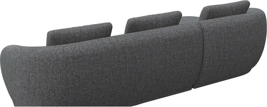FLEXLUX Zithoek Torino rond L-vorm bankhoek met recamière longchair-sofa - Foto 3