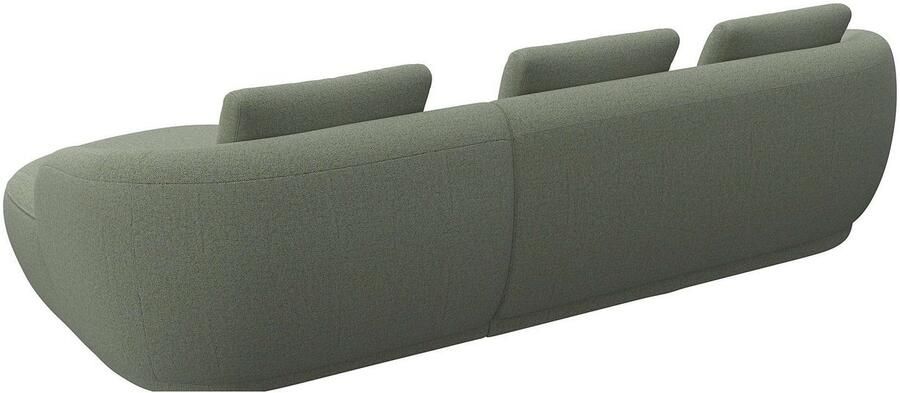 FLEXLUX Zithoek Torino rond L-vorm bankhoek met recamière longchair-sofa - Foto 2