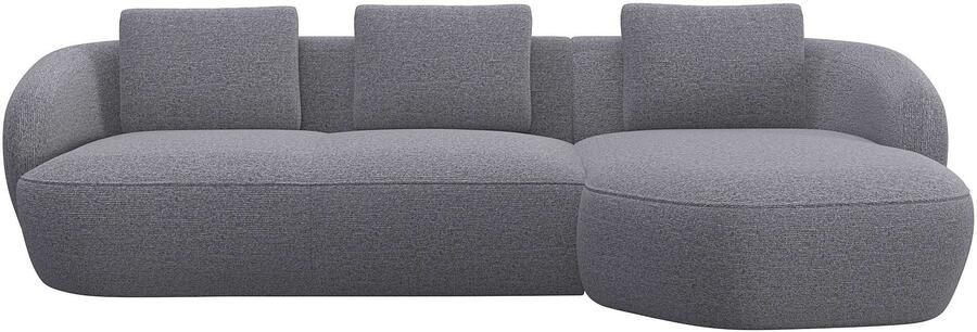 FLEXLUX Zithoek Torino rond L-vorm bankhoek met recamière longchair-sofa - Foto 4