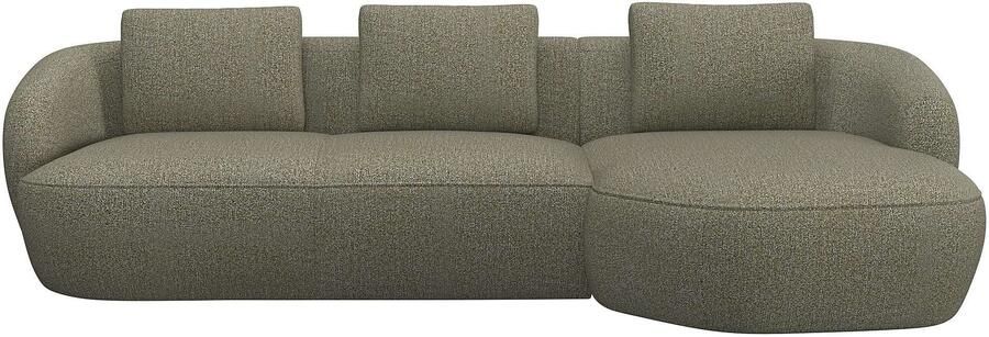 FLEXLUX Zithoek Torino rond L-vorm bankhoek met recamière longchair-sofa - Foto 4