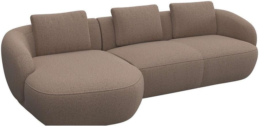 FLEXLUX Zithoek Torino rond L-vorm bankhoek met recamière longchair-sofa - Foto 2