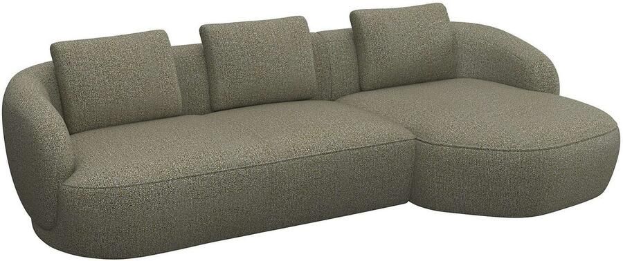 FLEXLUX Zithoek Torino rond L-vorm bankhoek met recamière longchair-sofa - Foto 2