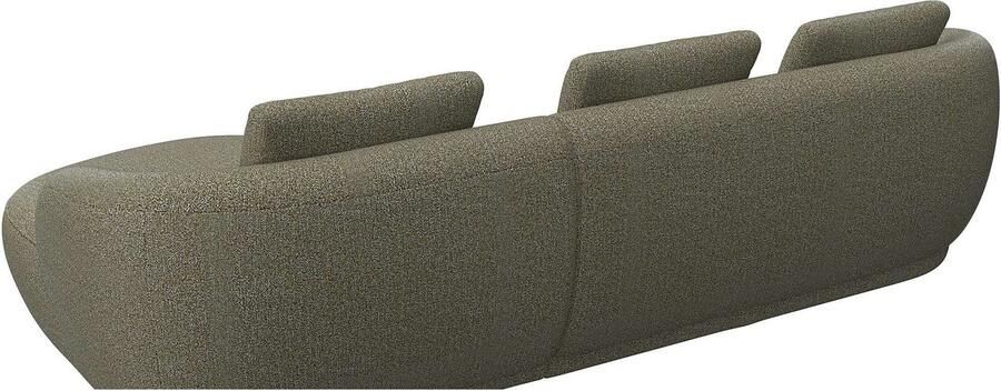 FLEXLUX Zithoek Torino rond L-vorm bankhoek met recamière longchair-sofa - Foto 3